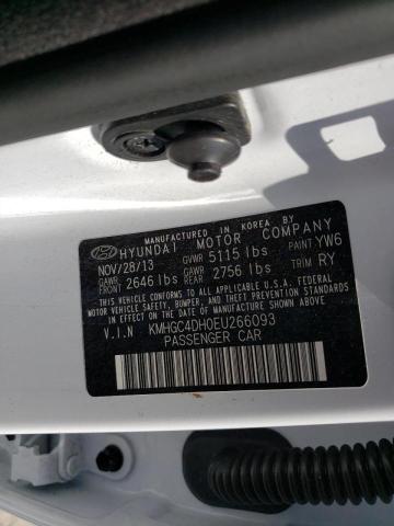 KMHGC4DH0EU266093 - 2014 HYUNDAI GENESIS 5.0L WHITE photo 10