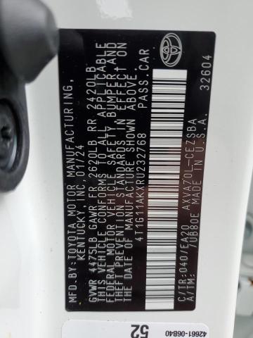 4T1G11AKXRU232768 - 2024 TOYOTA CAMRY SE NIGHT SHADE WHITE photo 13