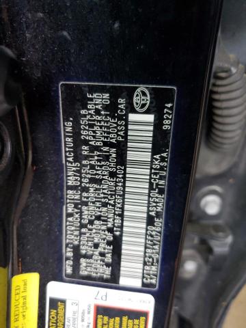 4T1BF1FK6FU943402 - 2015 TOYOTA CAMRY LE BLACK photo 12