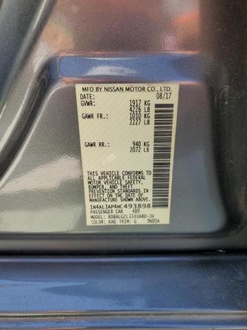 1N4AL3AP4HC493898 - 2017 NISSAN ALTIMA 2.5 GRAY photo 12