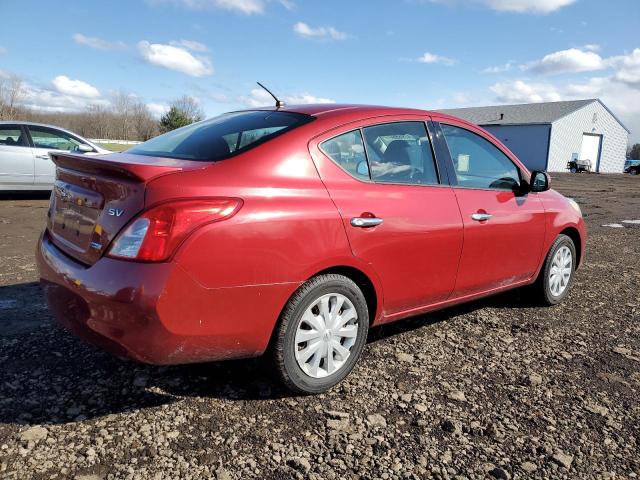 3N1CN7AP5EL820705 - 2014 NISSAN VERSA S RED photo 3