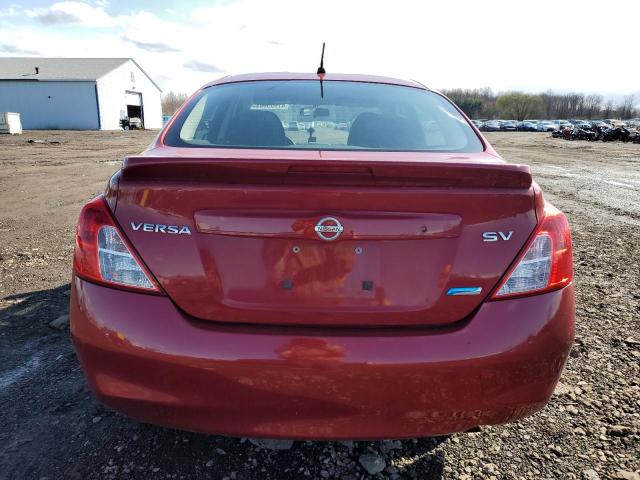 3N1CN7AP5EL820705 - 2014 NISSAN VERSA S RED photo 6