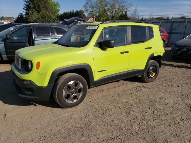 ZACCJBAB7JPG83302 - 2018 JEEP RENEGADE SPORT GREEN photo 1