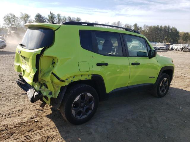 ZACCJBAB7JPG83302 - 2018 JEEP RENEGADE SPORT GREEN photo 3