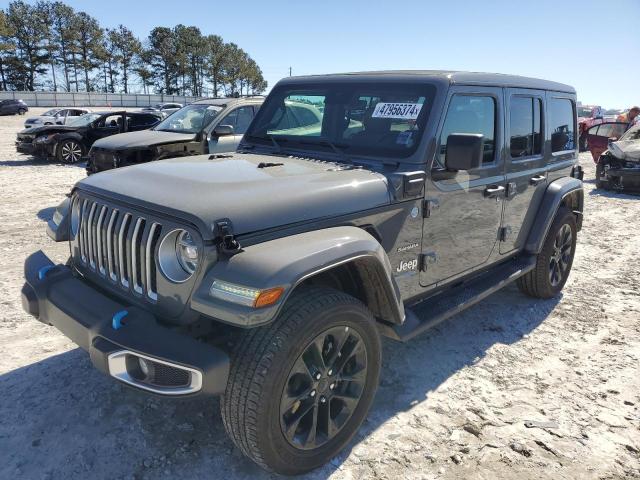 1C4JJXP66NW232658 - 2022 JEEP WRANGLER U SAHARA 4XE GRAY photo 1