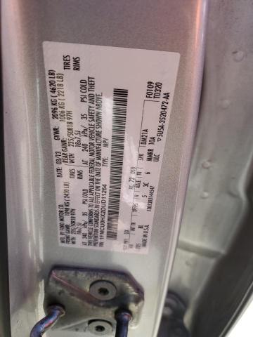 1FMCU0HX2DUD11264 - 2013 FORD ESCAPE SEL GRAY photo 13