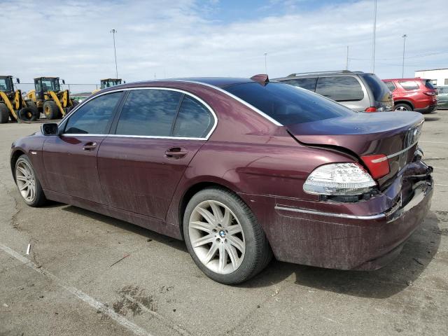 WBAHN83596DT37114 - 2006 BMW 750 LI BURGUNDY photo 2