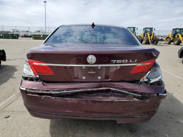 WBAHN83596DT37114 - 2006 BMW 750 LI BURGUNDY photo 6