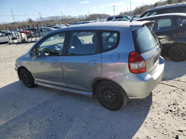 JHMGD37628S007769 - 2008 HONDA FIT SPORT SILVER photo 2