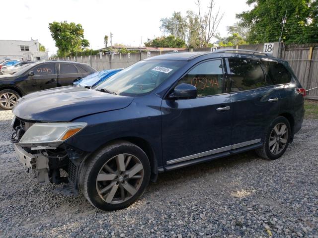 5N1AR2MN1EC688801 - 2014 NISSAN PATHFINDER S 蓝色 照片 1
