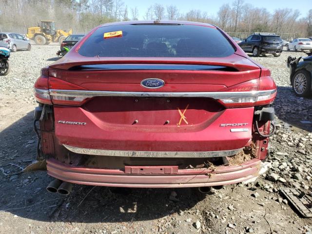 3FA6P0VP9HR311715 - 2017 FORD FUSION SPORT RED photo 6