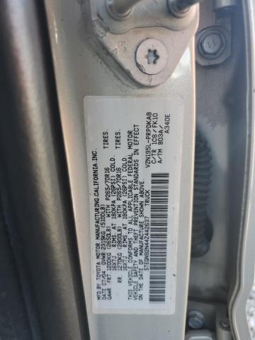 5TEGN92N44Z442637 - 2004 TOYOTA TACOMA DOUBLE CAB PRERUNNER SILVER photo 12