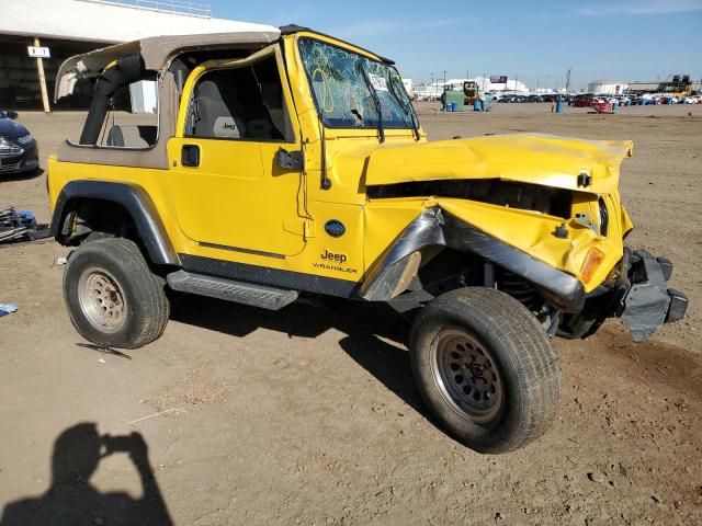 1J4FA39S04P781445 - 2004 JEEP WRANGLER X YELLOW photo 4