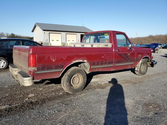 1FTDF15Y7JNA92684 - 1988 FORD F150 BURGUNDY photo 3