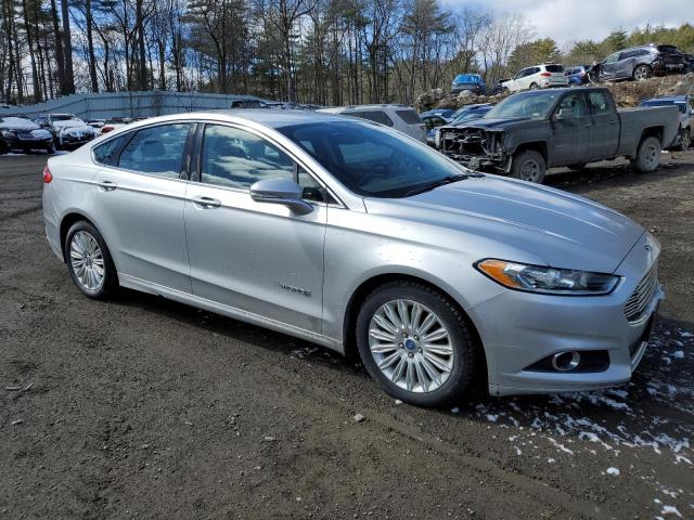 3FA6P0LU7ER230376 - 2014 FORD FUSION SE HYBRID SILVER photo 4