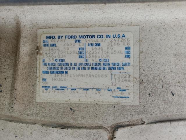 1FTDF15N9HPA40185 - 1987 FORD F-150 CREAM photo 12