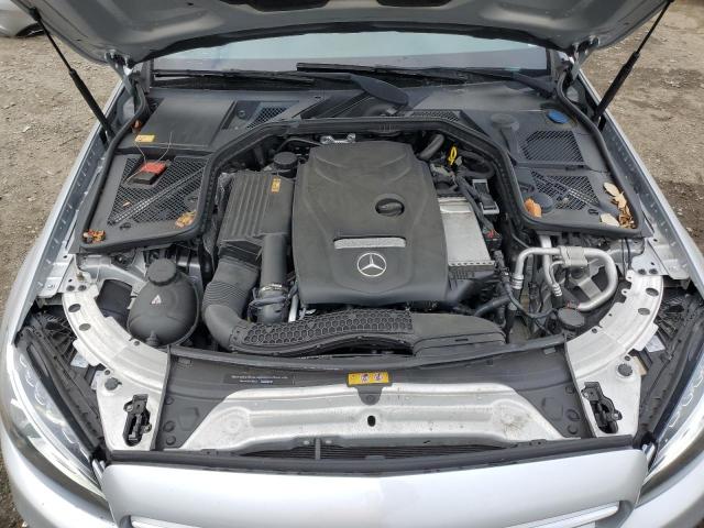 55SWF4JB5FU076595 - 2015 MERCEDES-BENZ C 300 SILVER photo 11