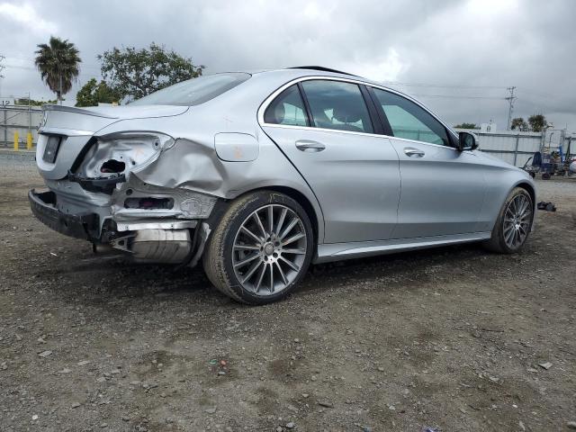 55SWF4JB5FU076595 - 2015 MERCEDES-BENZ C 300 SILVER photo 3