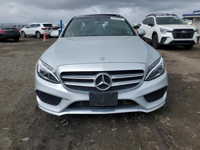 55SWF4JB5FU076595 - 2015 MERCEDES-BENZ C 300 SILVER photo 5