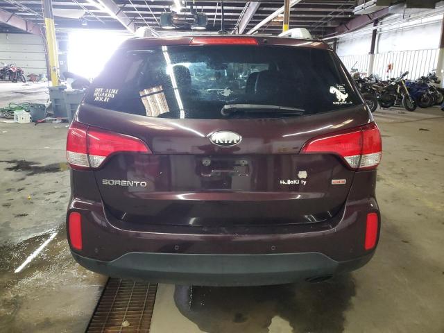 5XYKT4A69EG449656 - 2014 KIA SORENTO LX MAROON photo 6