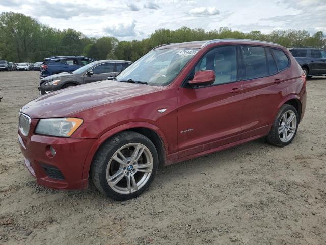 5UXWX9C52E0D25968 - 2014 BMW X3 XDRIVE28I MAROON photo 1