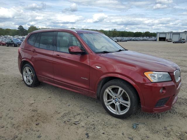 5UXWX9C52E0D25968 - 2014 BMW X3 XDRIVE28I MAROON photo 4