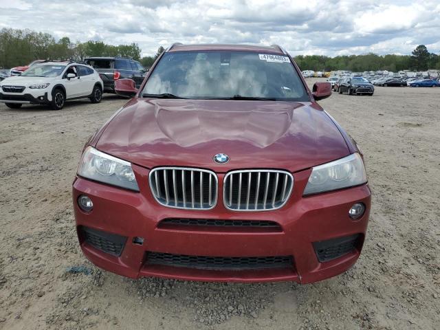 5UXWX9C52E0D25968 - 2014 BMW X3 XDRIVE28I MAROON photo 5