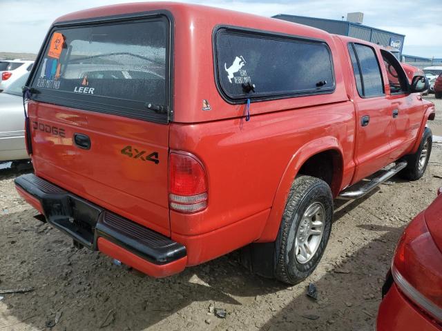 1B7HG38N02S539418 - 2002 DODGE DAKOTA QUAD SPORT RED photo 3