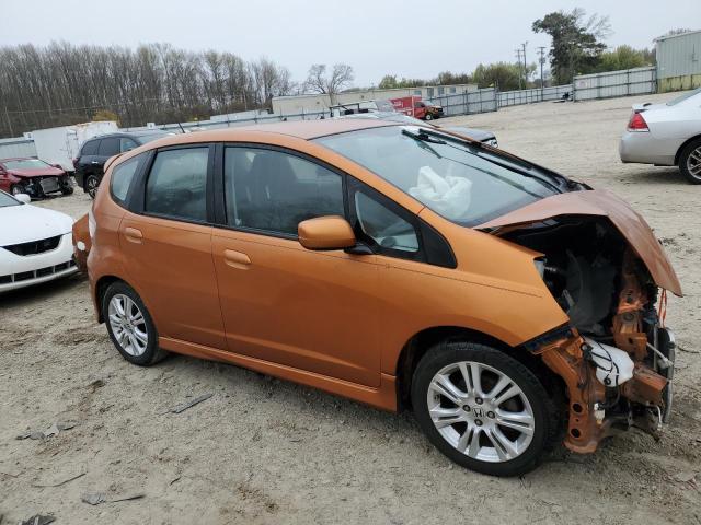 JHMGE87459S074411 - 2009 HONDA FIT SPORT ORANGE photo 4