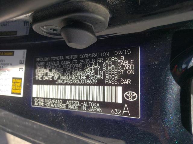 JTKJF5C7XGJ018639 - 2016 TOYOTA SCION TC 蓝色 照片 14