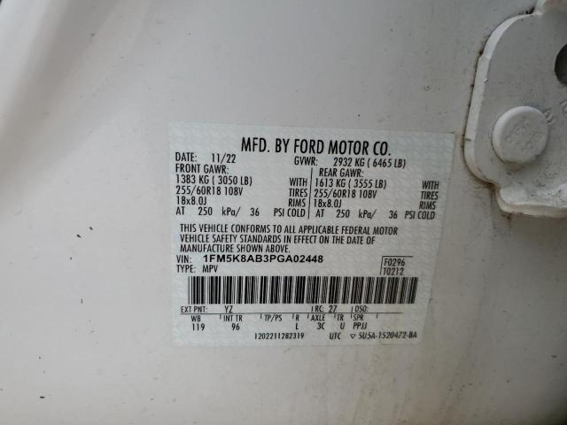 1FM5K8AB3PGA02448 - 2023 FORD EXPLORER POLICE INTERCEPTOR 白色 照片 14