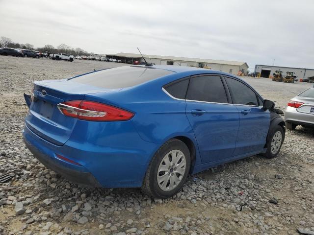 3FA6P0G78KR130609 - 2019 FORD FUSION S BLUE photo 3