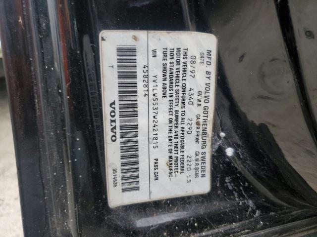 YV1LW5537W2421815 - 1998 VOLVO V70 BLACK photo 12