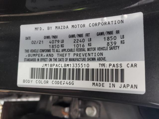 JM1BPACL8M1335510 - 2021 MAZDA 3 PREFERRED GRAY photo 12