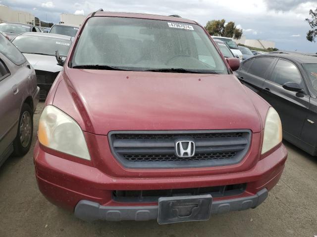 5FNYF18575B042133 - 2005 HONDA PILOT EXL RED photo 5