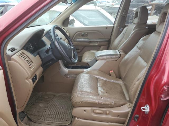 5FNYF18575B042133 - 2005 HONDA PILOT EXL RED photo 7