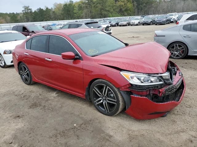 1HGCR2F50GA200514 - 2016 HONDA ACCORD SPORT RED photo 4