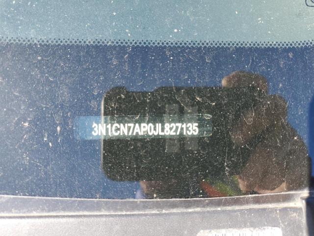 3N1CN7AP0JL827135 - 2018 NISSAN VERSA S 灰色 照片 12