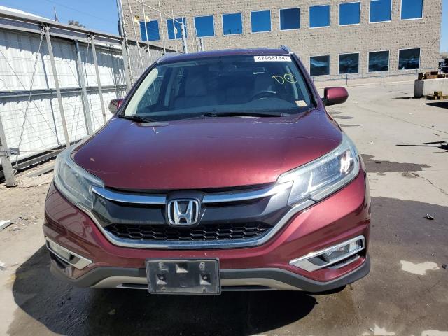 2HKRM4H73FH607509 - 2015 HONDA CR-V EXL BURGUNDY photo 5