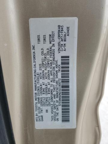 5TESN92N23Z190072 - 2003 TOYOTA TACOMA XTRACAB PRERUNNER 金色 照片 12