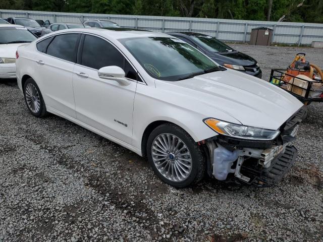 3FA6P0RU8DR356543 - 2013 FORD FUSION TITANIUM HEV WHITE photo 4