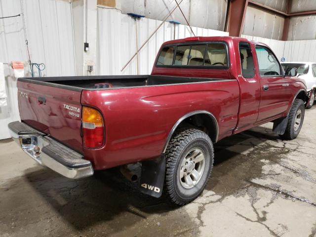 4TAWN72N6WZ010030 - 1998 TOYOTA TACOMA XTRACAB BURGUNDY photo 3