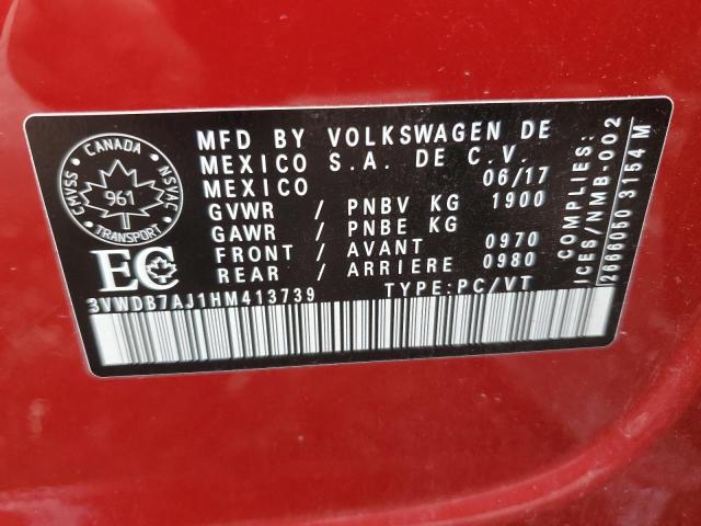 3VWDB7AJ1HM413739 - 2017 VOLKSWAGEN JETTA SE RED photo 13