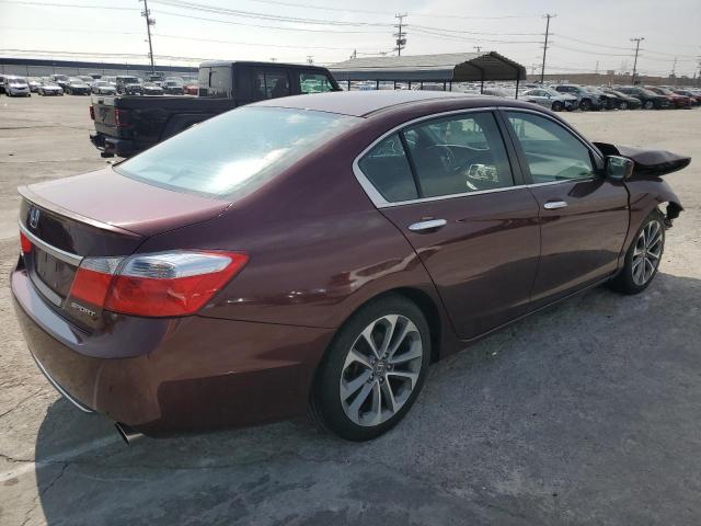 1HGCR2F52EA297888 - 2014 HONDA ACCORD SPORT BURGUNDY photo 3