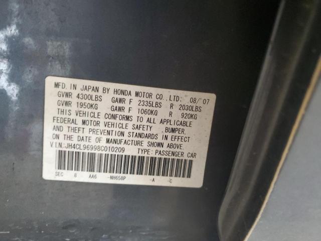 JH4CL96998C010209 - 2008 ACURA TSX CHARCOAL photo 12