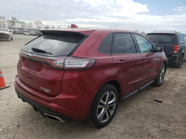 2FMPK4AP6GBC23756 - 2016 FORD EDGE SPORT RED photo 3