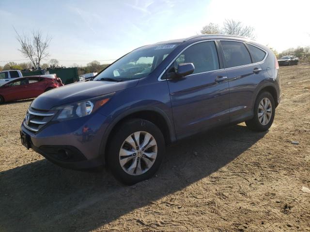 2HKRM4H73EH651623 - 2014 HONDA CR-V EXL BLUE photo 1