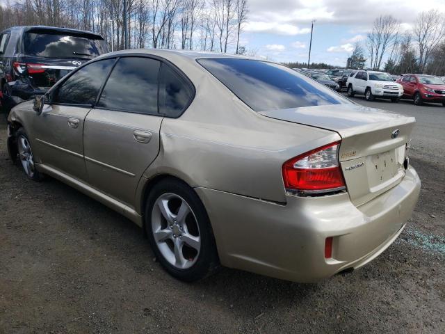 4S3BL616687214399 - 2008 SUBARU LEGACY 2.5I BEIGE photo 2