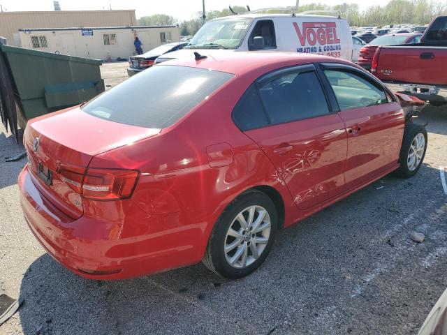 3VWD07AJ6FM411682 - 2015 VOLKSWAGEN JETTA SE RED photo 3