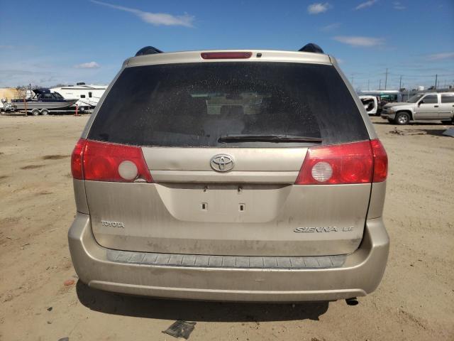 5TDZK23C78S212339 - 2008 TOYOTA SIENNA CE TAN photo 6